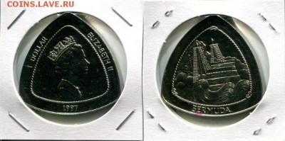 Бермуды треугольный 1$ 1997 Sea Venture до 03.01.18 22-00 - Bermuda 1$ 1997 Shipwreck