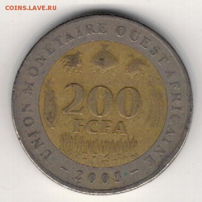 Зап.-Афр.гос-ва 200 франков 2005 до 08.01.2018 в 22ч (Е519) - 4-1за1
