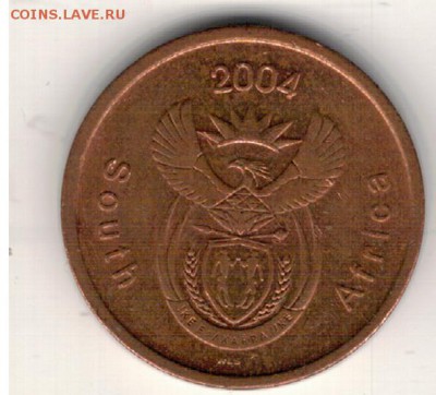 ЮАР 5 центов 2004 Журавль до 08.01.2018 в 22.00мск (Е519) - 4-1юар5ц2004