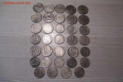 34 никелевых монет 1936-1954 без повторов - 1