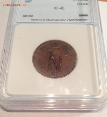 5 пенни 1897г. Русская Финляндия , до 09.01.18г. - 5-1897-5