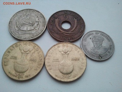 5 иностранных монет, оценка по стоимости - предпродажная - ин