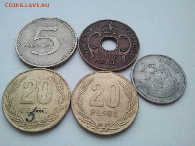 5 иностранных монет, оценка по стоимости - предпродажная - инк