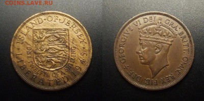 МОНЕТЫ МИРА 12-17 - Джерси – 1-12 шиллинга (1945) «Освобождение-1945; Георг VI» №1-2