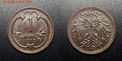 МОНЕТЫ МИРА 12-17 - Австрия – 1 геллер (1912)