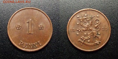МОНЕТЫ МИРА 12-17 - Финляндия – 1 пенни (1921) №1
