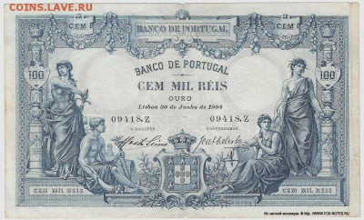 Обнаженка на бонах мира - portugal_1908_100mr_p78_f