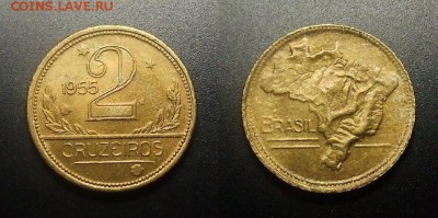 МОНЕТЫ МИРА 12-17 - Бразилия – 2 крузейро (1955) №4