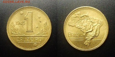 МОНЕТЫ МИРА 12-17 - Бразилия – 1 крузейро (1945) №4