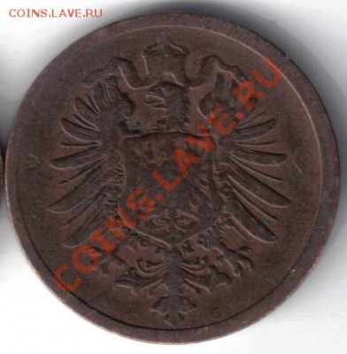 Германия 2 пфеннига 1875G до 29.03 21.00мск - Германия 2 пфеннига 1875G-2