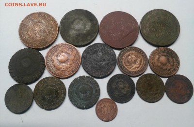 Уставшие медные монеты 1924,1927-16шт - 20180105_184705