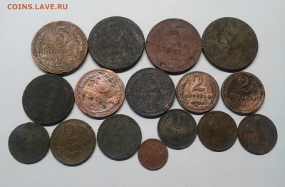 Уставшие медные монеты 1924,1927-16шт - 20180105_184601