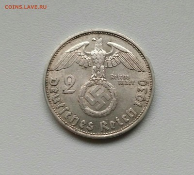 РЕЙХ,2 марки 1939Dг(свастика)!до 9.01.2018 - фото 5 января 2018 137