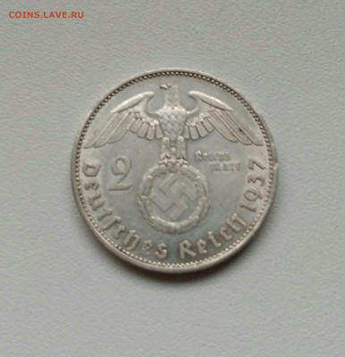 РЕЙХ,2 марки 1937А(свастика)!до 9.01.2018 - фото 5 января 2018 139