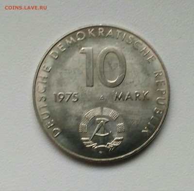 ГДР,10 марок 1975Аг(20лет Варшавскому договору)!до8.01.2018 - фото 5 января 2018 168