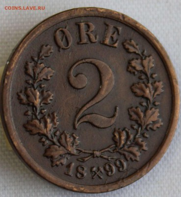С РУБ. СТАРАЯ НОРВЕГИЯ 2 эре 1899г. до 12.01 в 22-00 - IMG_0456