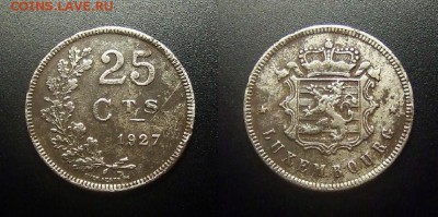МОНЕТЫ МИРА 12-17 - Люксембург – 25 сантимов (1927) №4