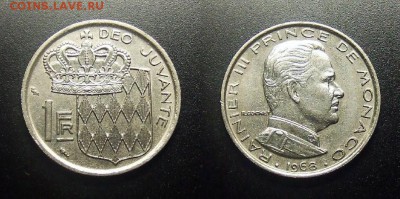 МОНЕТЫ МИРА 12-17 - Монако – 1 франк (1968) №1