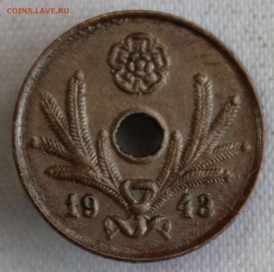 С РУБ.ФИНЛЯНДИЯ 5 пенни  1943г. С ДЫРОЧКОЙ до 13.01 в 22-00 - IMG_0491