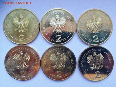 Польша.2 злотых .юбилейные монеты 2008 г. оконч. 14.01. - 2008г