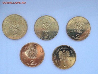 монеты Польша. 2 злотых. 2011-2013 гг оконч. 14.01 - 11-13обор