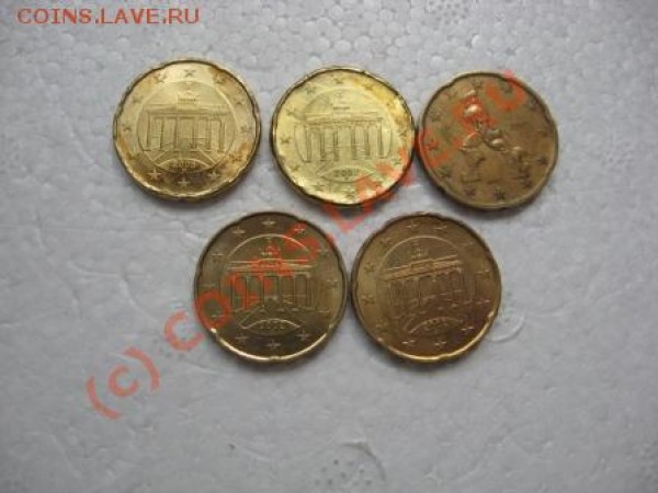 1.2.5.10.20. евроцентов - 20EB.CENT.P