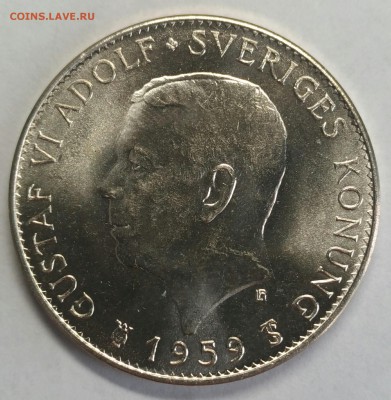 Швеция. 5 крон 1959г. 150лет конституции. До 11 января 22-30 - P_20180107_143300_1