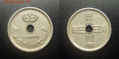 МОНЕТЫ МИРА 12-17 - Норвегия - 25 эре (1949) №1-2