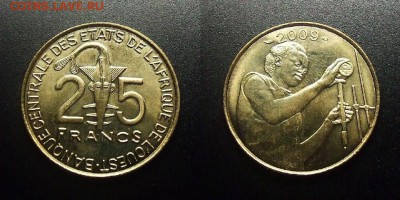 МОНЕТЫ МИРА 12-17 - Западная Африка – 25 франков (2009) «ФАО»