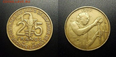 МОНЕТЫ МИРА 12-17 - Западная Африка – 25 франков (1997) «ФАО»