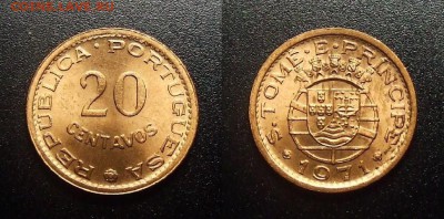 МОНЕТЫ МИРА 12-17 - Португ. Сан-Томе и Принсипи – 20 сентаво (1971) №3