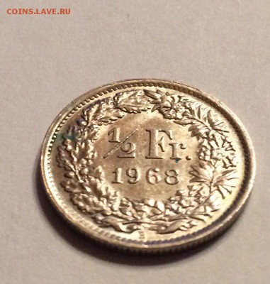 2 Франка 1968г. c рубля до 14.01.2018 22:00 - франк