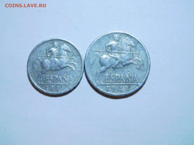5 и 10 сентимо Испании, 1941-1945 годы, до 13.01.2018г. - DSCN3714_thumb