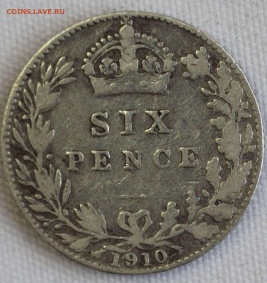 С РУБ. БРИТАНИЯ 6 пенсов 1910г.ЭДВАРД-VII до 15.01 в 22-00 - IMG_0252
