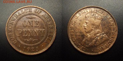МОНЕТЫ МИРА 12-17 - Австралия – 1 пенни (1923) «Георг V»