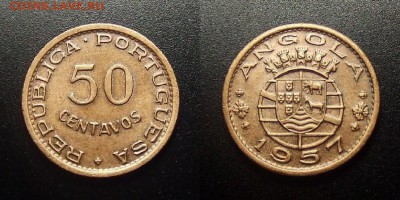МОНЕТЫ МИРА 12-17 - Португ. Ангола – 50 сентаво (1957) №1
