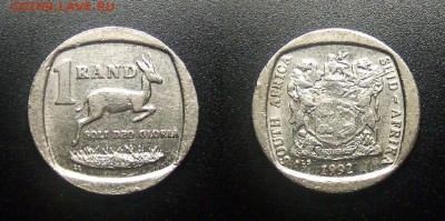 МОНЕТЫ МИРА 12-17 - ЮАР – 1 ранд (1992) «Антилопа спрингбок; старый герб»