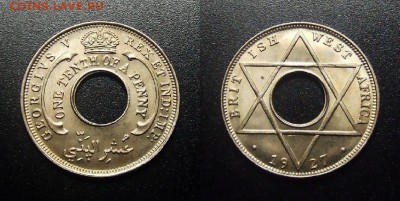 МОНЕТЫ МИРА 12-17 - Брит. Западная Африка – 0,1 пенни (1927)
