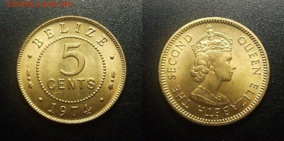 МОНЕТЫ МИРА 12-17 - Белиз – 5 центов (1974)