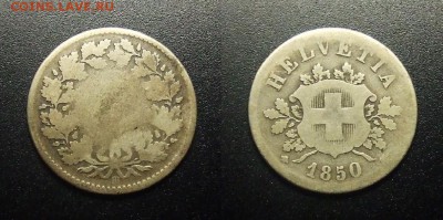 МОНЕТЫ МИРА 12-17 - Швейцария – 10 раппенов (1850 ВВ)