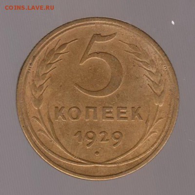 5 копеек 1929 год. до 15.01.2018г до 22.00 Мск - 003