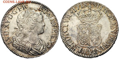 Франция экю 1718 - 0803