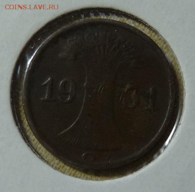 Веймарская республика, 1р.пф. 1931 G, до 22.00 16.01. - P1190029.JPG