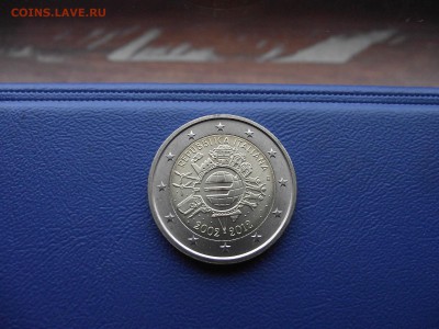 6 монет 2 евро из серии 10 лет наличному обращению евро - DSCF7756.JPG