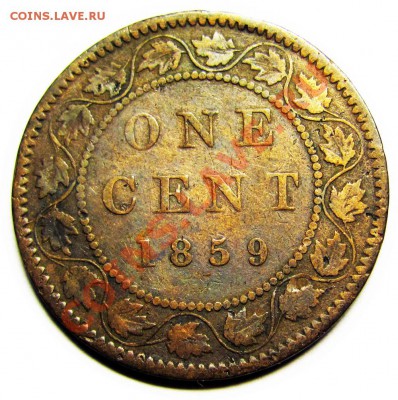 R12 1¢ Канада 1859 VG до 02.04 в 22°° - R12 Canada 1c 1859 VG_1