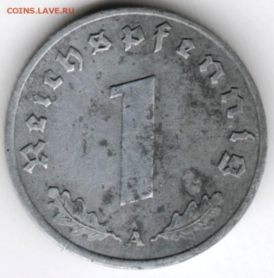 Германия 1 пфенниг 1942 г. "А" до 24.00 17.01.18 г. - Scan-180111-0018
