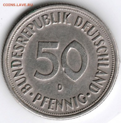 Германия 50 пфеннигов 1970 г. "D" до 24.00 18.01.18 г. - Scan-180111-0030