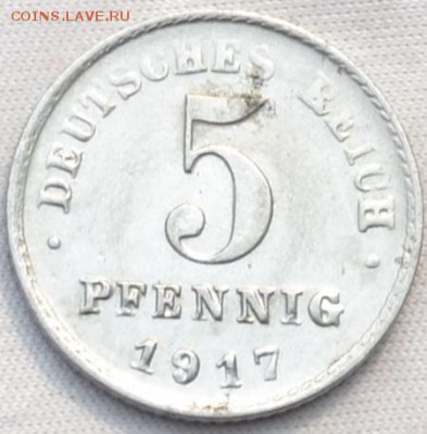 5 пфенниг 1917 Германия империя 15. 01.2018 в 22 - 00 . - DSC_0976