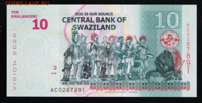 СВАЗИЛЕНД 10 ЭМАЛАНГЕНИ 2015 UNC - 2 001