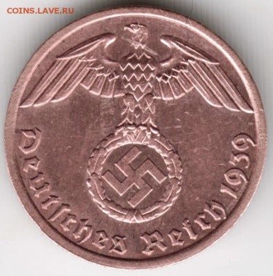 Германия 1 пфенние 1939 г. "А" до 24.00 18.01.18 г. - Scan-180112-0002